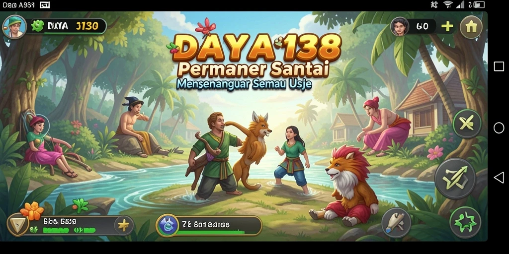 Tampilan gameplay yang menyenangkan dan penuh warna dari DAYA138.