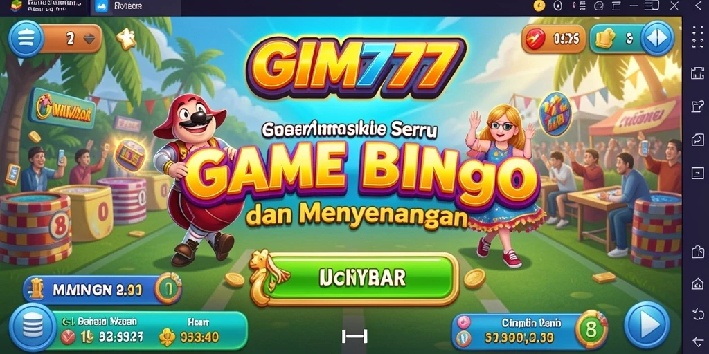 Tampilan utama GIM777 dengan gameplay Bingo yang seru.