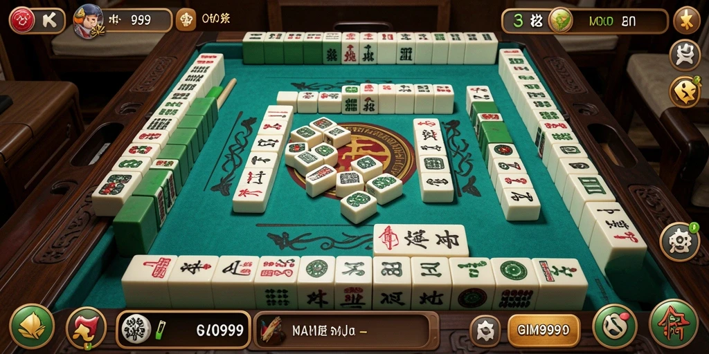 Tampilan gameplay GIM999 yang seru dan menantang dalam Mahjong.