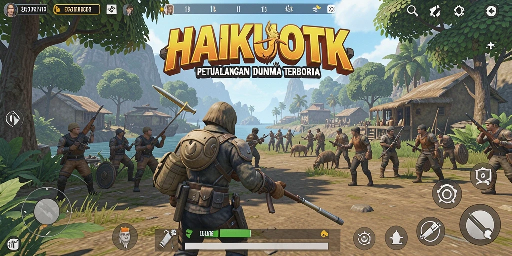Gameplay HAIKUOTK menampilkan petualangan seru di dunia terbuka.