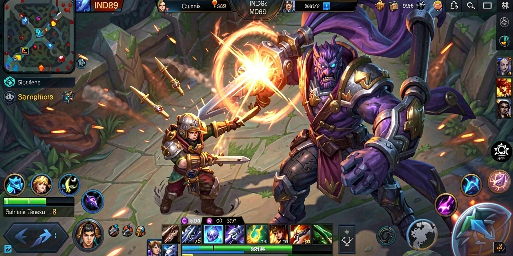 Tampilan gameplay <strong>IND89</strong> yang seru dengan pertarungan tim.