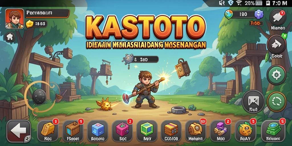 Tampilan gameplay KASTOTO yang menarik dan interaktif.