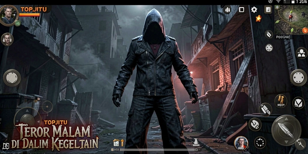 Tampilan gameplay mencekam di dalam kegelapan.