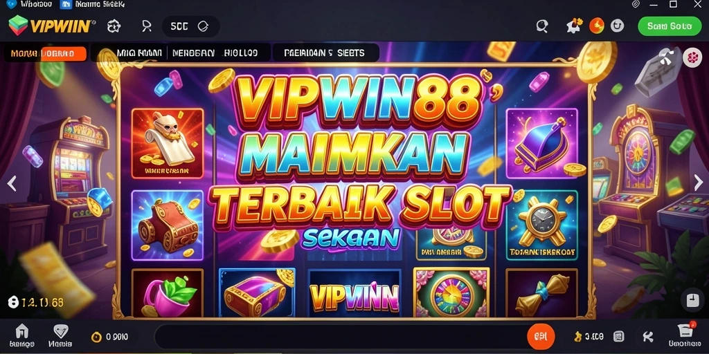 Screenshot utama VIPWIN88 menampilkan gameplay slot yang mengasyikkan.